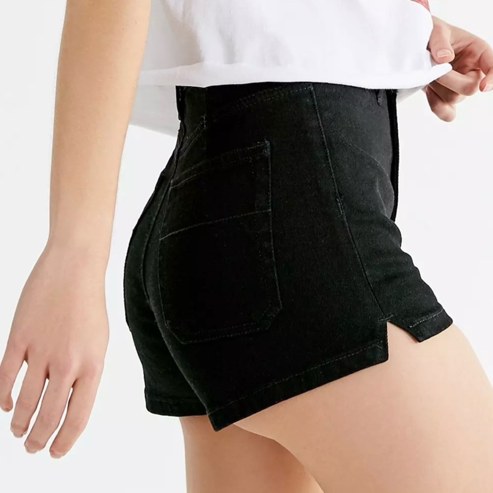 BDG Pin Up High-Rise Denim Shorts Jeans Black Urban Outfitters Size 28 - Picture 2 of 9